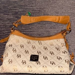 Dooney & Bourke NWT small East/West slouch 1975 signature anniversary bag